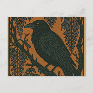 Postal Festiva Pájaro Cuervo                                     