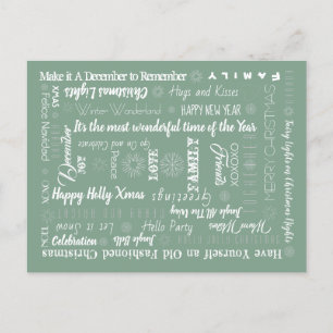 Postal Festiva Palabras personalizadas Mejores deseos