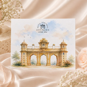 Postal Festiva Palacio de la Ciudad Uaipur Recuerdo del Patrimo