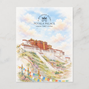 Postal Festiva Palacio de Potala, Lhasa Tíbet China    Paisaje