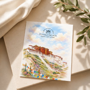 Postal Festiva Palacio de Potala, Lhasa Tíbet China    Paisaje