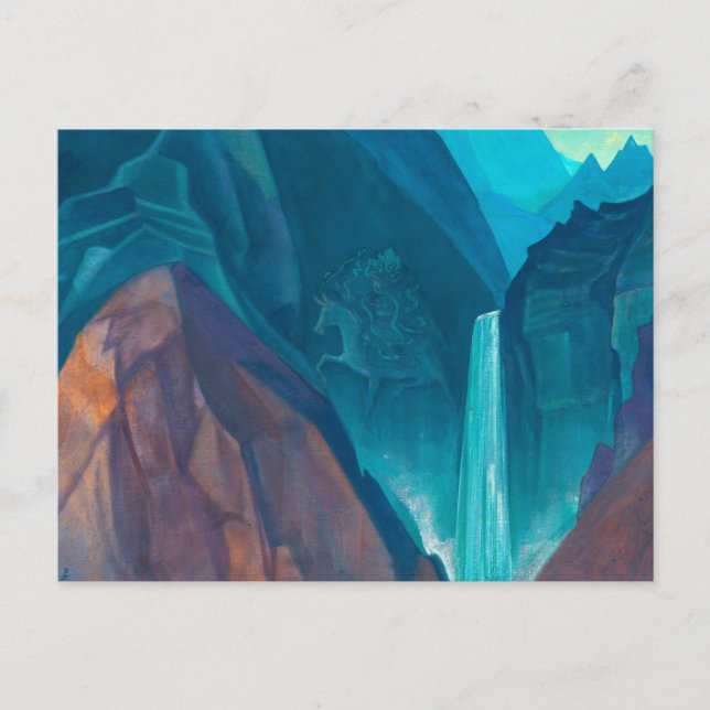 Postal Festiva Palden Lhamo por Nicholas Roerich (Anverso)