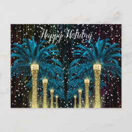 Postal Festiva Palm de invierno de vacaciones
