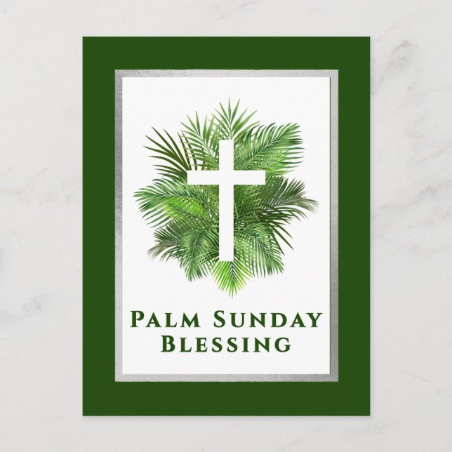 Postal Festiva Palm Sunday Blessing Holy Week (Anverso)