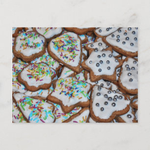Postal Festiva Pan De Gengibre Con Azúcar Para Los Navidades