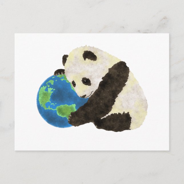Postal Festiva Panda linda (Anverso)