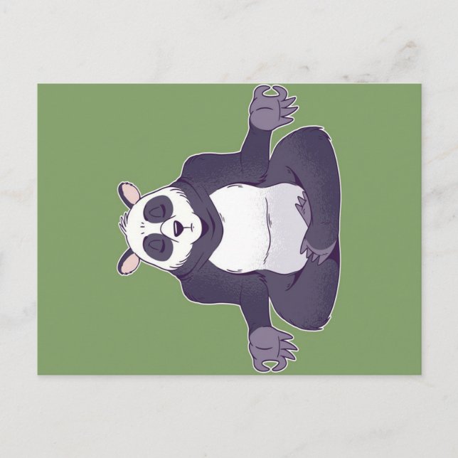 Postal Festiva Panda Meditating (Anverso)