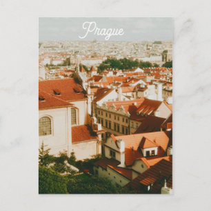 Postal Festiva Panorama de la ciudad de Praga como recuerdo