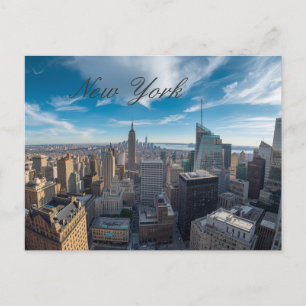 Postal Festiva Panorámica de viaje por Nueva York