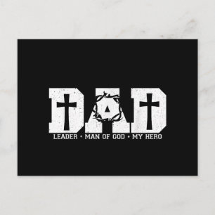 Postal Festiva Papá Bendito Padre Cruz Cristiano Religioso