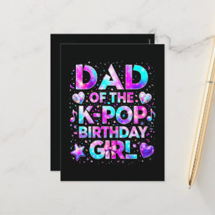 Postal Festiva Papá del cumpleaños de K-Pop música coreana