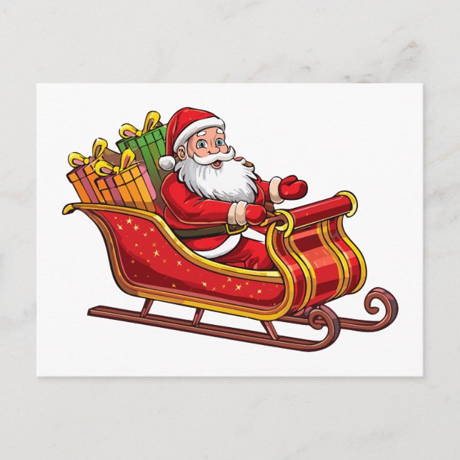 Postal Festiva Papá Noel (Anverso)