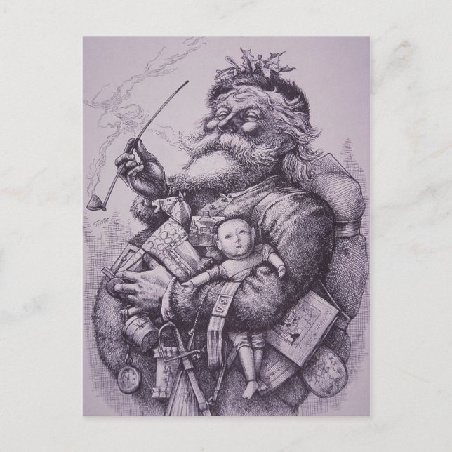 Postal Festiva Papá Noel (Anverso)