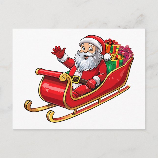 Postal Festiva Papá Noel (Anverso)