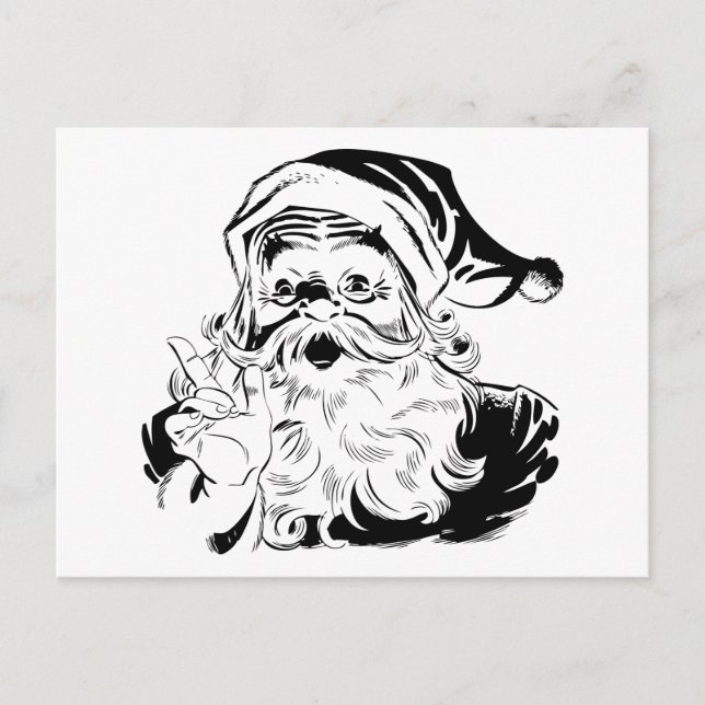 Postal Festiva Papá Noel (Anverso)