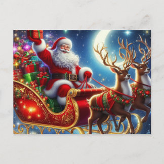 Postal Festiva Papá Noel