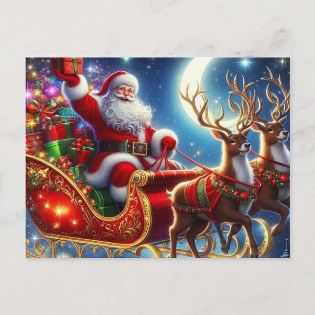 Postal Festiva Papá Noel (Anverso)