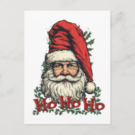 Postal Festiva Papá Noel dice: Ho ho ho en un