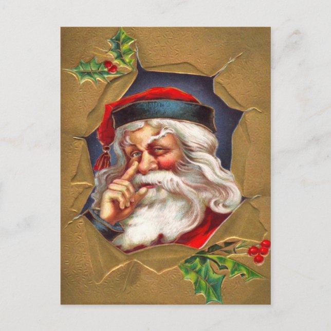 Postal Festiva ¡Papá Noel está aquí! (Anverso)