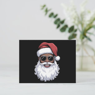 Postal Festiva Papá Noel Noel negro Noel Santa Afro Americano
