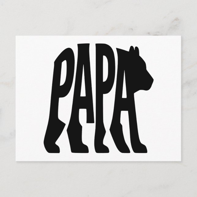 Postal Festiva Papá Oso (Anverso)