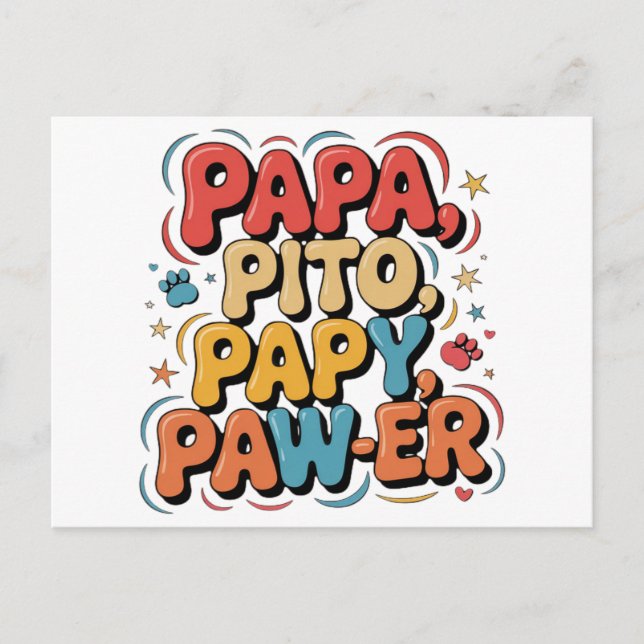 Postal Festiva Papa Pito Pappy Pawer (Anverso)