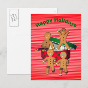 Postal Festiva Papel de feriado para los hombres con pan de jengi