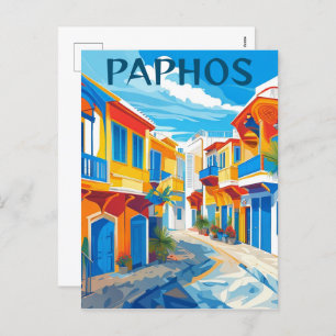 Postal Festiva Paphos City, recuerdo de Chipre