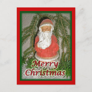 Postal Festiva Papier Mache Navidades Papá Noel