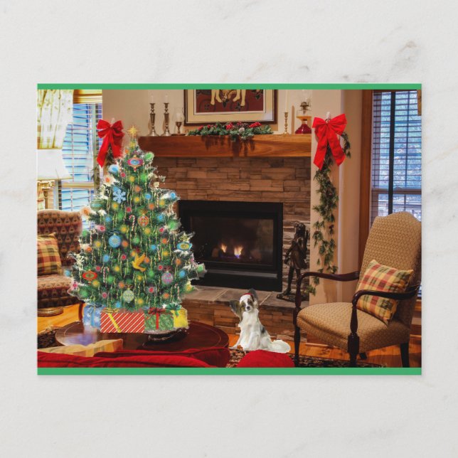 Postal Festiva Papillon Santa (Anverso)