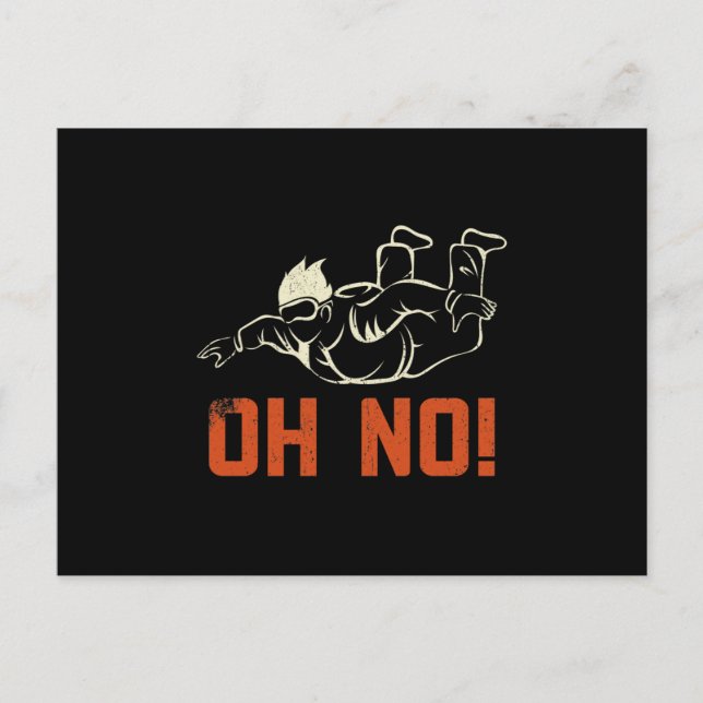 Postal Festiva Paracaidismo divertido (Anverso)