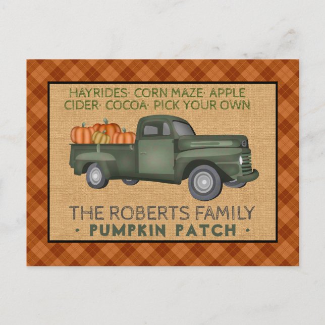 Postal Festiva Parche de calabaza de calabaza de calabaza de cala (Anverso)