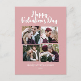 Postal Festiva Pareja elegante romántica del día de San Valentín 