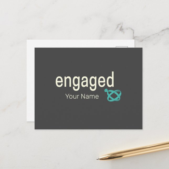 Postal Festiva Parejas de Anillo Involucradas Bachelor Party o Bo (Anverso/Reverso In Situ)