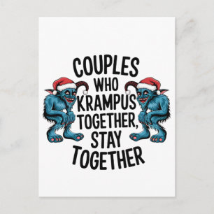 Postal Festiva Parejas Que Krampus Juntas Permanecen Juntas NAVID