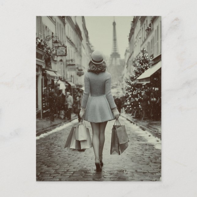 Postal Festiva Paris Winter Shopping Stroll (Anverso)