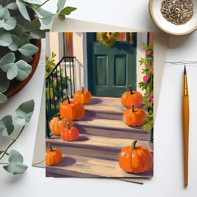 Postal Festiva Paro de calabaza de otoño | Día de Acción de Graci (Subido por el creador)