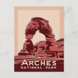 Postal Festiva Parque nacional Arches Rock Rojo