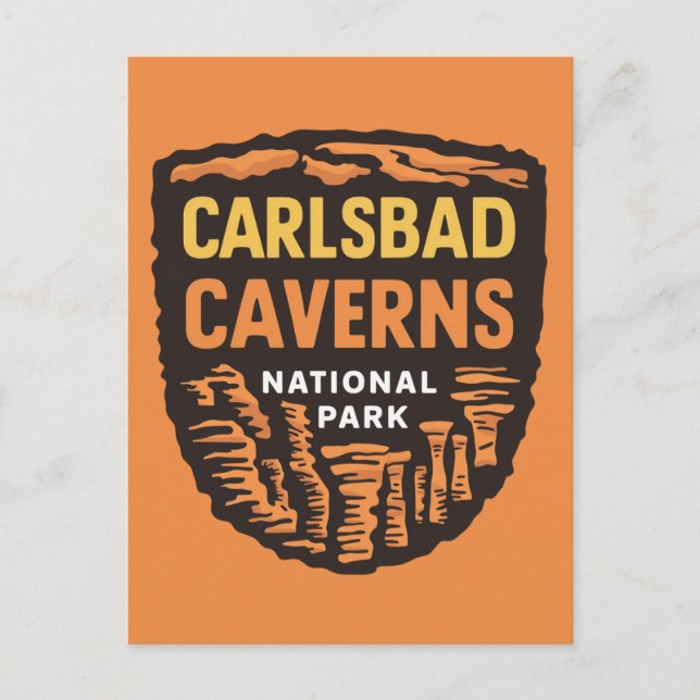 Postal Festiva Parque nacional Cavernas Carlsbad Nuevo México (Anverso)