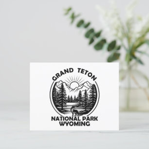 Postal Festiva Parque nacional de las montañas del Gran Tetón Wyo