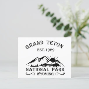 Postal Festiva Parque nacional de las montañas del Gran Tetón Wyo