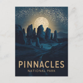 Postal Festiva Parque nacional de los Pinnacles - Luna llena -