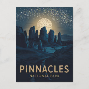 Postal Festiva Parque nacional de los Pinnacles - Luna llena -
