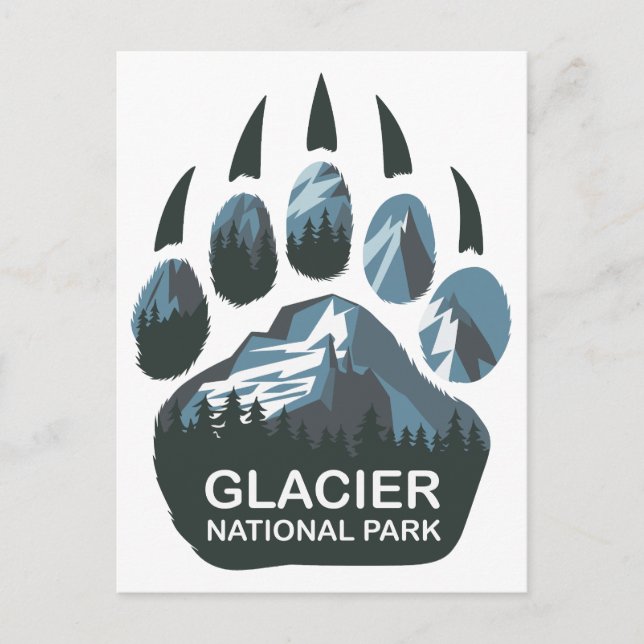 Postal Festiva Parque nacional Glaciar (Anverso)