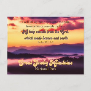 Postal Festiva Parque Nacional Great Smoky Mountains Salmo 121:1-