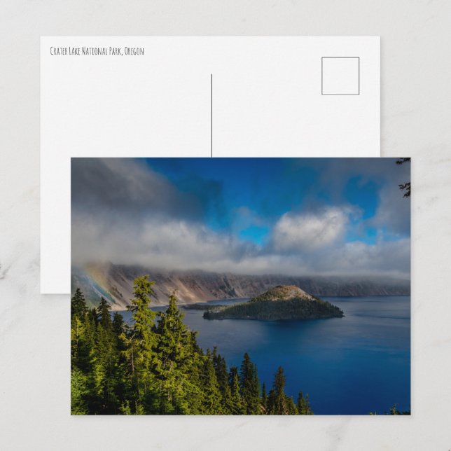 Postal Festiva Parque nacional Lago Crater (Anverso / Reverso)
