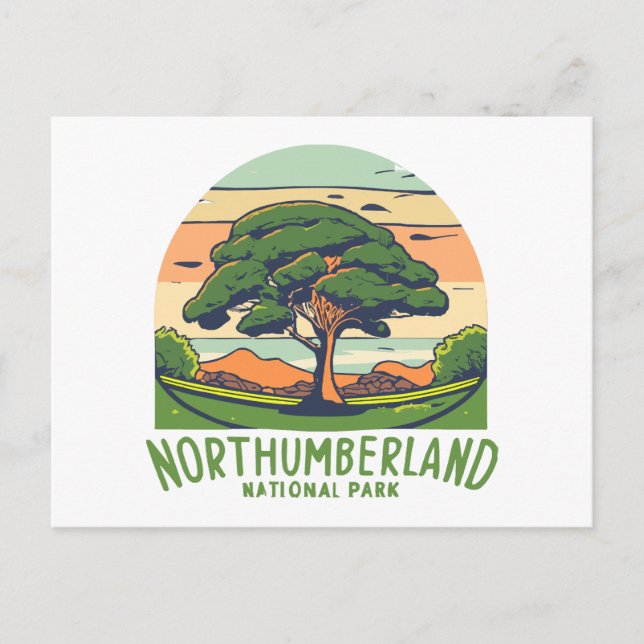 Postal Festiva Parque nacional Northumberland Sycamore Gap Tree E (Anverso)