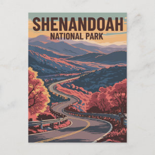 Postal Festiva Parque nacional Shenandoah Arte de Virginia Wilder