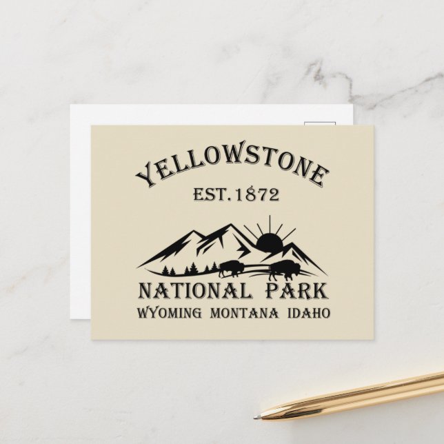 Postal Festiva Parque nacional Yellowstone (Anverso/Reverso In Situ)