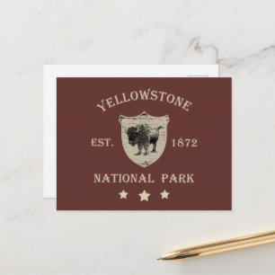 Postal Festiva Parque Nacional Yellowstone Vintage